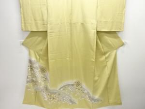 作家物　華紋に宝尽くし模様三ツ紋色留袖（比翼付き）